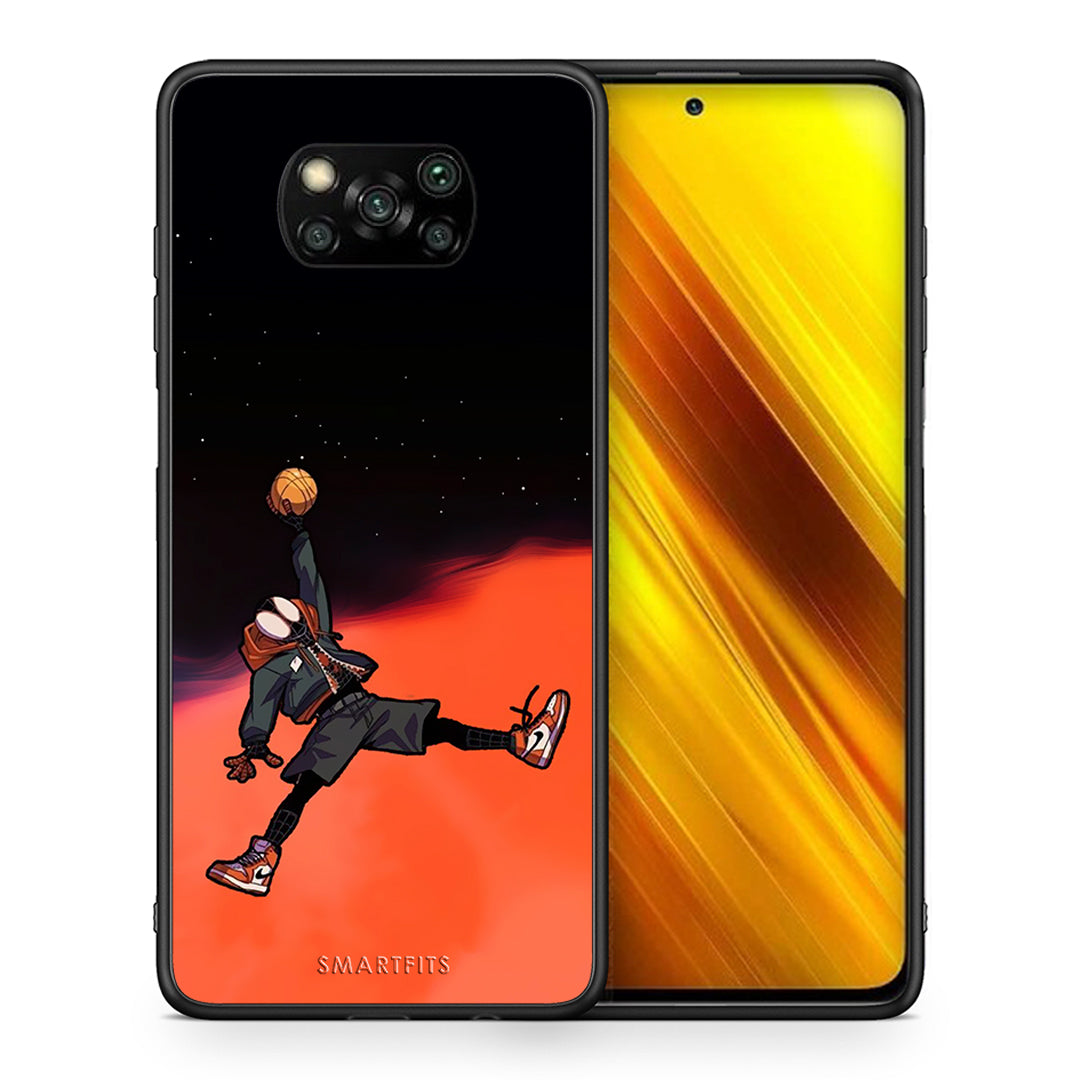 Θήκη Xiaomi Poco X3 Basketball Hero από τη Smartfits με σχέδιο στο πίσω μέρος και μαύρο περίβλημα | Xiaomi Poco X3 Basketball Hero case with colorful back and black bezels