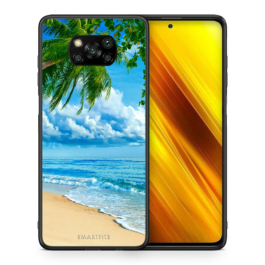 Θήκη Xiaomi Poco X3 Beautiful Beach από τη Smartfits με σχέδιο στο πίσω μέρος και μαύρο περίβλημα | Xiaomi Poco X3 Beautiful Beach case with colorful back and black bezels