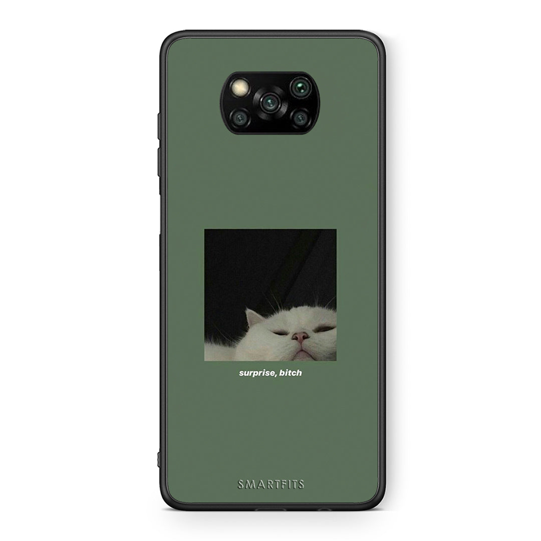 Θήκη Xiaomi Poco X3 Bitch Surprise από τη Smartfits με σχέδιο στο πίσω μέρος και μαύρο περίβλημα | Xiaomi Poco X3 Bitch Surprise case with colorful back and black bezels