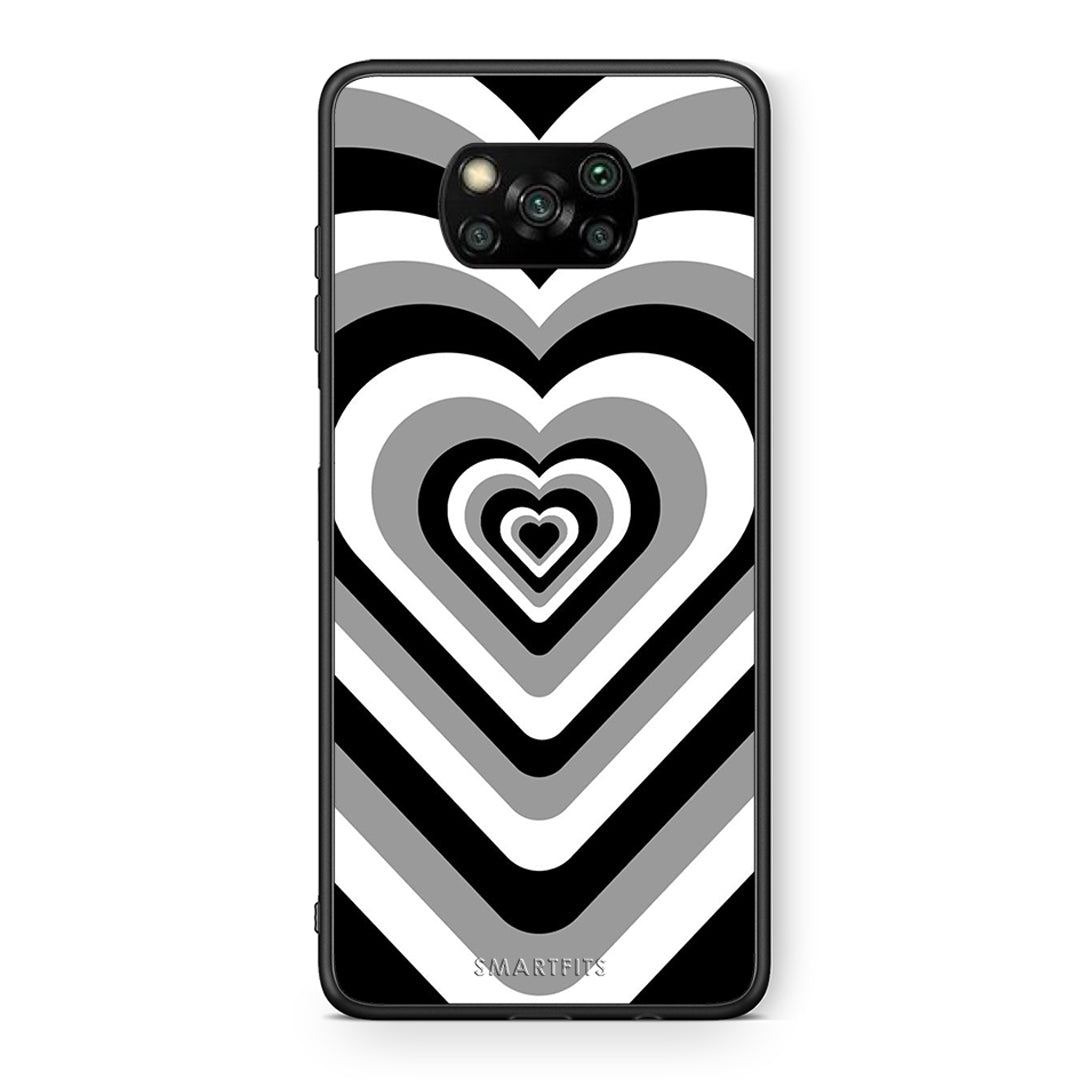 Θήκη Xiaomi Poco X3 Black Hearts από τη Smartfits με σχέδιο στο πίσω μέρος και μαύρο περίβλημα | Xiaomi Poco X3 Black Hearts case with colorful back and black bezels