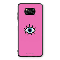 Thumbnail for Θήκη Xiaomi Poco X3 Blue Eye Pink από τη Smartfits με σχέδιο στο πίσω μέρος και μαύρο περίβλημα | Xiaomi Poco X3 Blue Eye Pink case with colorful back and black bezels