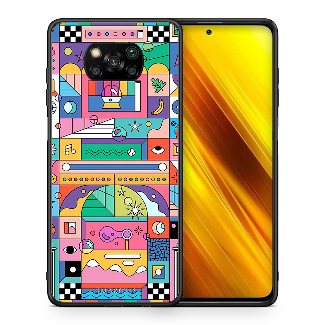 Θήκη Xiaomi Poco X3 Bubbles Soap από τη Smartfits με σχέδιο στο πίσω μέρος και μαύρο περίβλημα | Xiaomi Poco X3 Bubbles Soap case with colorful back and black bezels