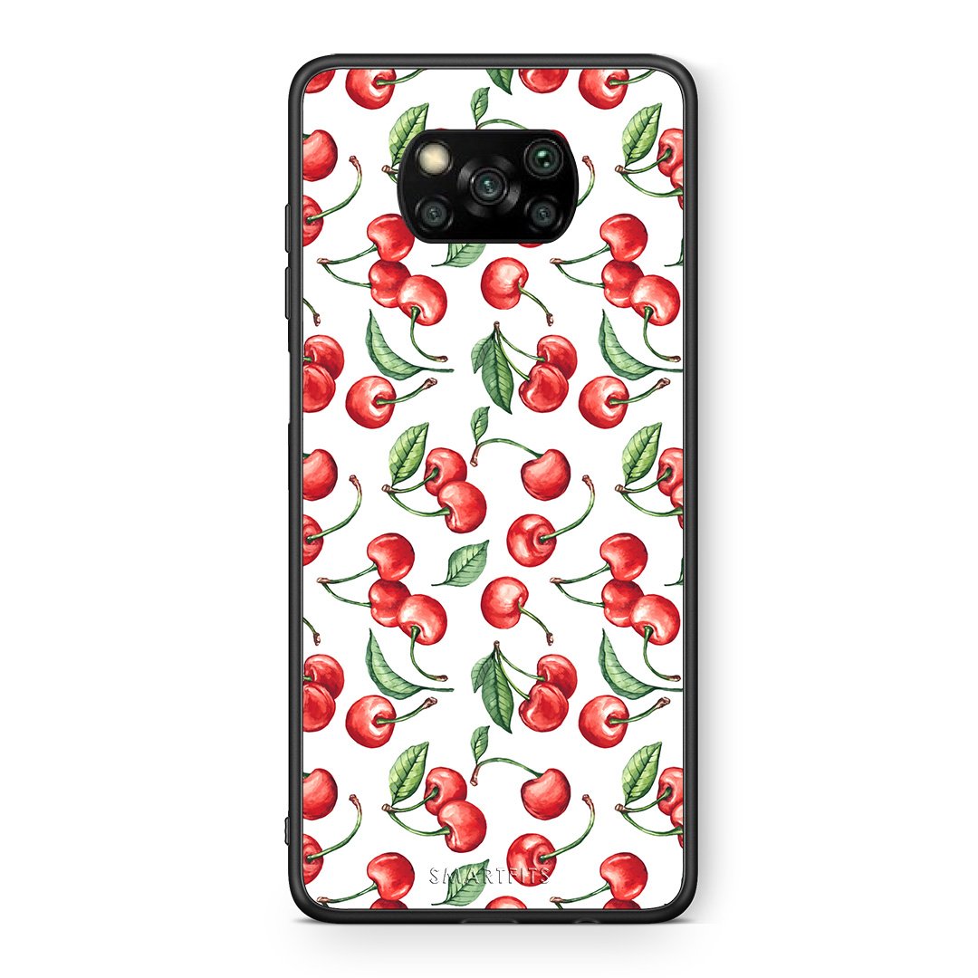 Θήκη Xiaomi Poco X3 Cherry Summer από τη Smartfits με σχέδιο στο πίσω μέρος και μαύρο περίβλημα | Xiaomi Poco X3 Cherry Summer case with colorful back and black bezels