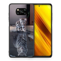 Thumbnail for Θήκη Xiaomi Poco X3 Tiger Cute από τη Smartfits με σχέδιο στο πίσω μέρος και μαύρο περίβλημα | Xiaomi Poco X3 Tiger Cute case with colorful back and black bezels