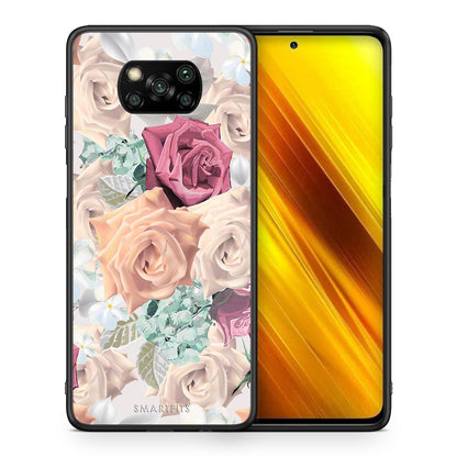 Θήκη Xiaomi Poco X3 Bouquet Floral από τη Smartfits με σχέδιο στο πίσω μέρος και μαύρο περίβλημα | Xiaomi Poco X3 Bouquet Floral case with colorful back and black bezels