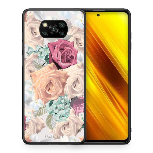 Θήκη Xiaomi Poco X3 Bouquet Floral από τη Smartfits με σχέδιο στο πίσω μέρος και μαύρο περίβλημα | Xiaomi Poco X3 Bouquet Floral case with colorful back and black bezels