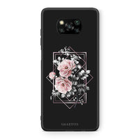 Thumbnail for Θήκη Xiaomi Poco X3 Frame Flower από τη Smartfits με σχέδιο στο πίσω μέρος και μαύρο περίβλημα | Xiaomi Poco X3 Frame Flower case with colorful back and black bezels