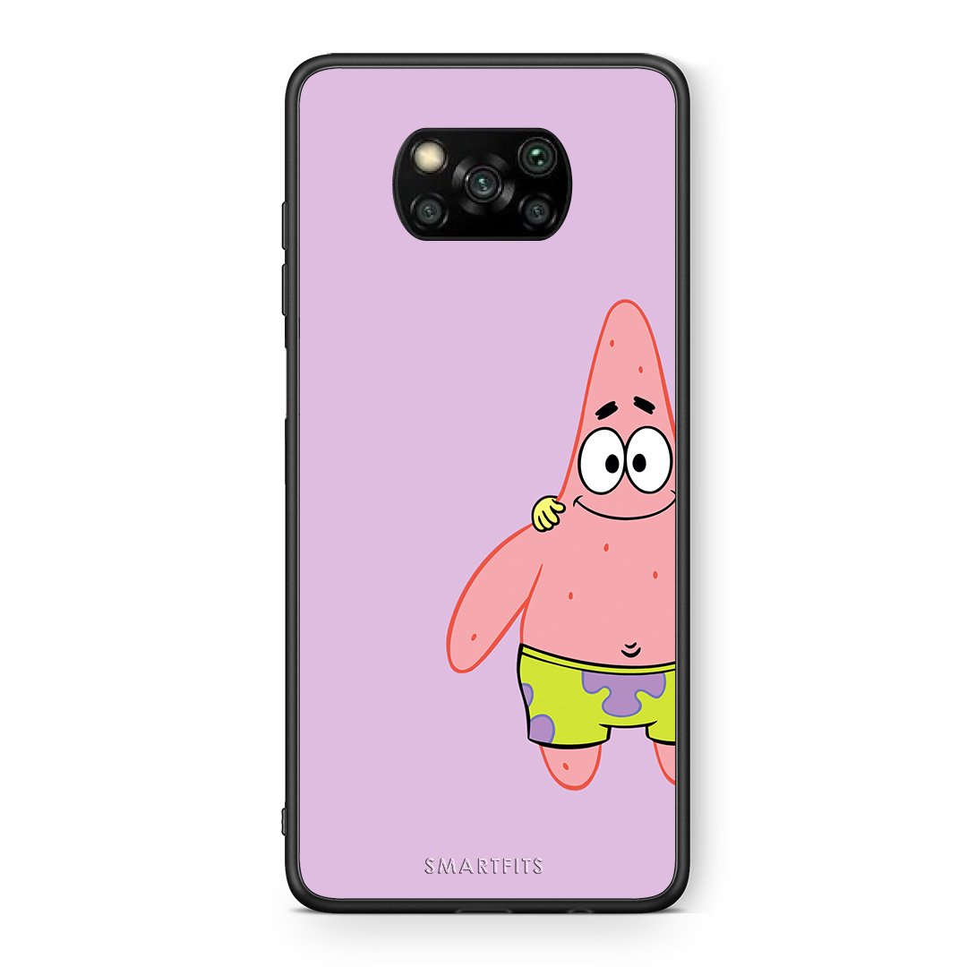 Θήκη Xiaomi Poco X3  Friends Patrick από τη Smartfits με σχέδιο στο πίσω μέρος και μαύρο περίβλημα | Xiaomi Poco X3  Friends Patrick case with colorful back and black bezels