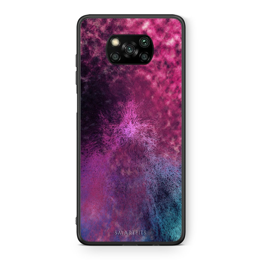 Θήκη Xiaomi Poco X3 Aurora Galaxy από τη Smartfits με σχέδιο στο πίσω μέρος και μαύρο περίβλημα | Xiaomi Poco X3 Aurora Galaxy case with colorful back and black bezels