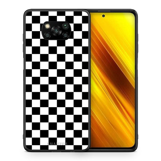 Θήκη Xiaomi Poco X3 Squares Geometric από τη Smartfits με σχέδιο στο πίσω μέρος και μαύρο περίβλημα | Xiaomi Poco X3 Squares Geometric case with colorful back and black bezels