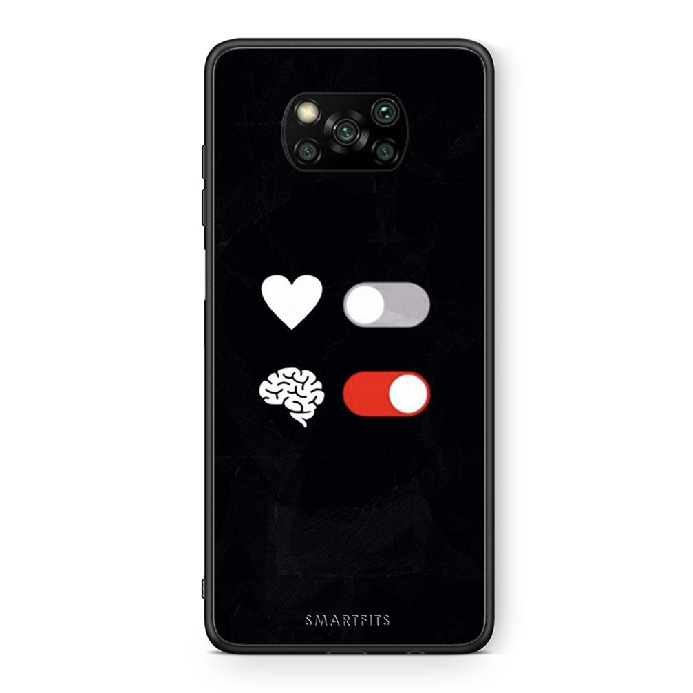 Θήκη Αγίου Βαλεντίνου Xiaomi Poco X3 Heart Vs Brain από τη Smartfits με σχέδιο στο πίσω μέρος και μαύρο περίβλημα | Xiaomi Poco X3 Heart Vs Brain case with colorful back and black bezels