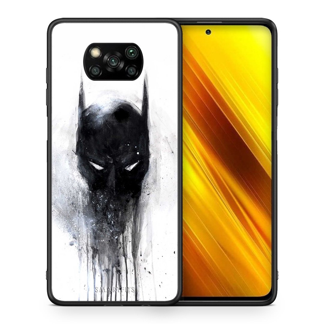 Θήκη Xiaomi Poco X3 Paint Bat Hero από τη Smartfits με σχέδιο στο πίσω μέρος και μαύρο περίβλημα | Xiaomi Poco X3 Paint Bat Hero case with colorful back and black bezels