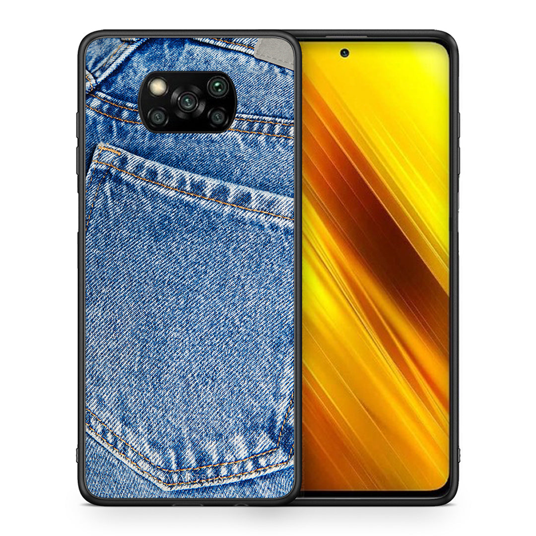 Θήκη Xiaomi Poco X3 Jeans Pocket από τη Smartfits με σχέδιο στο πίσω μέρος και μαύρο περίβλημα | Xiaomi Poco X3 Jeans Pocket case with colorful back and black bezels