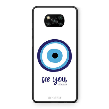 Θήκη Xiaomi Poco X3 Karma Says από τη Smartfits με σχέδιο στο πίσω μέρος και μαύρο περίβλημα | Xiaomi Poco X3 Karma Says case with colorful back and black bezels