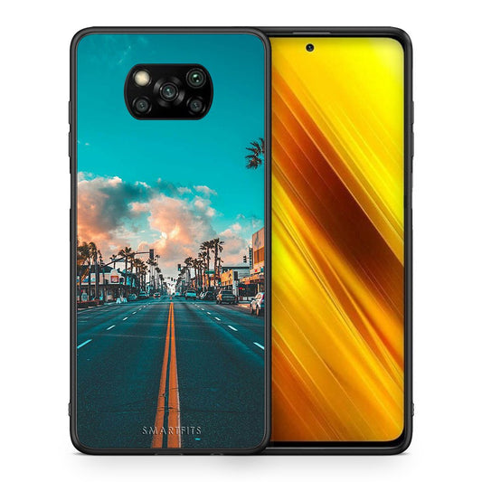 Θήκη Xiaomi Poco X3 City Landscape από τη Smartfits με σχέδιο στο πίσω μέρος και μαύρο περίβλημα | Xiaomi Poco X3 City Landscape case with colorful back and black bezels