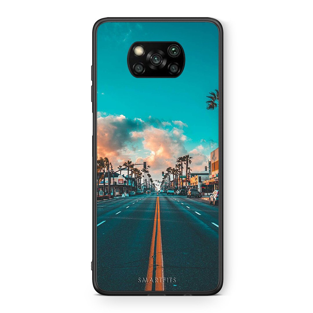 Θήκη Xiaomi Poco X3 City Landscape από τη Smartfits με σχέδιο στο πίσω μέρος και μαύρο περίβλημα | Xiaomi Poco X3 City Landscape case with colorful back and black bezels