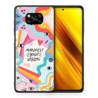 Thumbnail for Θήκη Xiaomi Poco X3 Manifest Your Vision από τη Smartfits με σχέδιο στο πίσω μέρος και μαύρο περίβλημα | Xiaomi Poco X3 Manifest Your Vision case with colorful back and black bezels