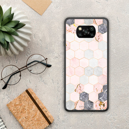 Marble Hexagon Pink - Xiaomi Poco X3 / X3 Pro / X3 NFC θήκη