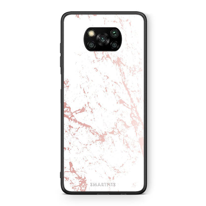 Θήκη Xiaomi Poco X3 Pink Splash Marble από τη Smartfits με σχέδιο στο πίσω μέρος και μαύρο περίβλημα | Xiaomi Poco X3 Pink Splash Marble case with colorful back and black bezels