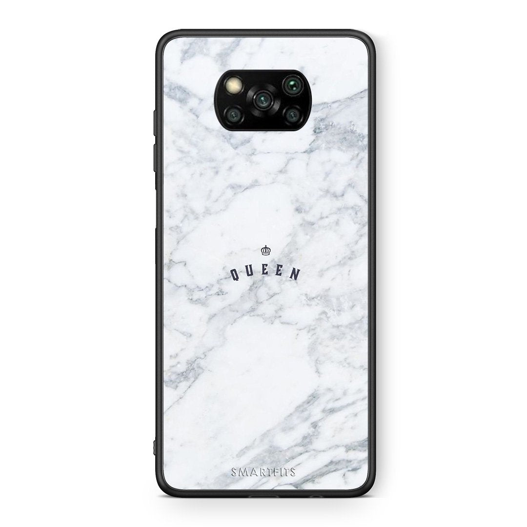 Θήκη Xiaomi Poco X3 Queen Marble από τη Smartfits με σχέδιο στο πίσω μέρος και μαύρο περίβλημα | Xiaomi Poco X3 Queen Marble case with colorful back and black bezels