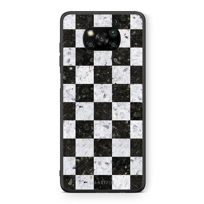 Θήκη Xiaomi Poco X3 Square Geometric Marble από τη Smartfits με σχέδιο στο πίσω μέρος και μαύρο περίβλημα | Xiaomi Poco X3 Square Geometric Marble case with colorful back and black bezels