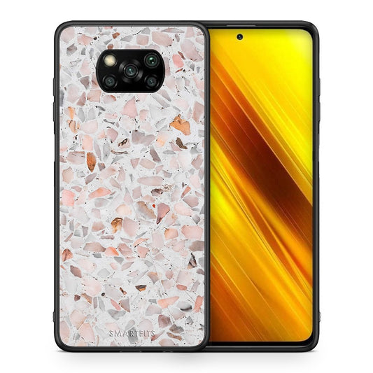 Θήκη Xiaomi Poco X3 Marble Terrazzo από τη Smartfits με σχέδιο στο πίσω μέρος και μαύρο περίβλημα | Xiaomi Poco X3 Marble Terrazzo case with colorful back and black bezels