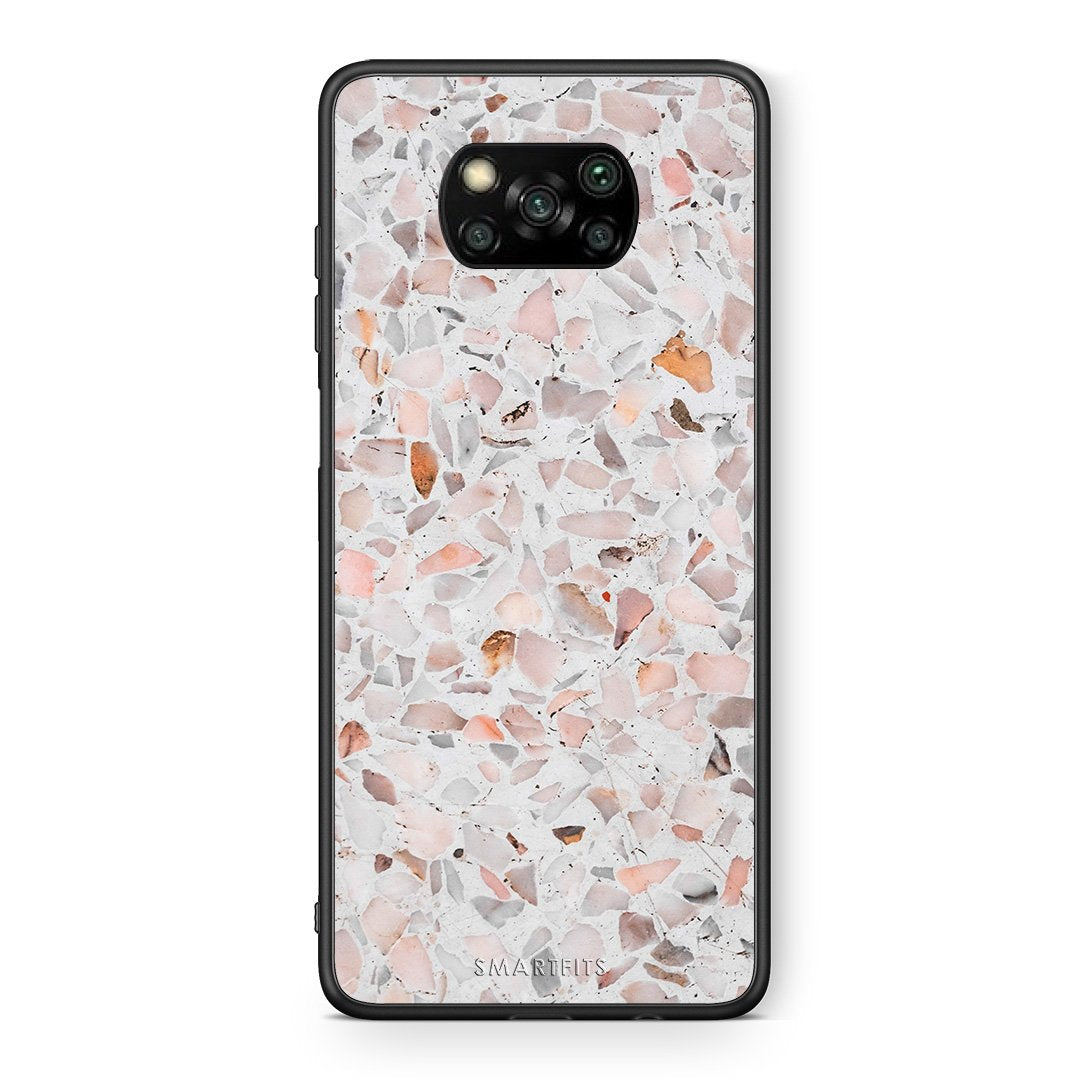 Θήκη Xiaomi Poco X3 Marble Terrazzo από τη Smartfits με σχέδιο στο πίσω μέρος και μαύρο περίβλημα | Xiaomi Poco X3 Marble Terrazzo case with colorful back and black bezels