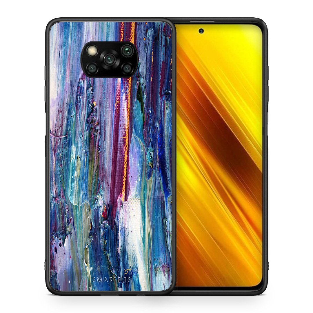 Θήκη Xiaomi Poco X3 Winter Paint από τη Smartfits με σχέδιο στο πίσω μέρος και μαύρο περίβλημα | Xiaomi Poco X3 Winter Paint case with colorful back and black bezels