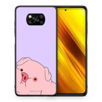 Thumbnail for Θήκη Αγίου Βαλεντίνου Xiaomi Poco X3 Pig Love 2 από τη Smartfits με σχέδιο στο πίσω μέρος και μαύρο περίβλημα | Xiaomi Poco X3 Pig Love 2 case with colorful back and black bezels