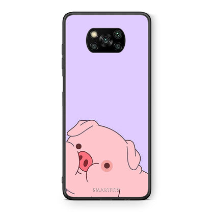 Θήκη Αγίου Βαλεντίνου Xiaomi Poco X3 Pig Love 2 από τη Smartfits με σχέδιο στο πίσω μέρος και μαύρο περίβλημα | Xiaomi Poco X3 Pig Love 2 case with colorful back and black bezels