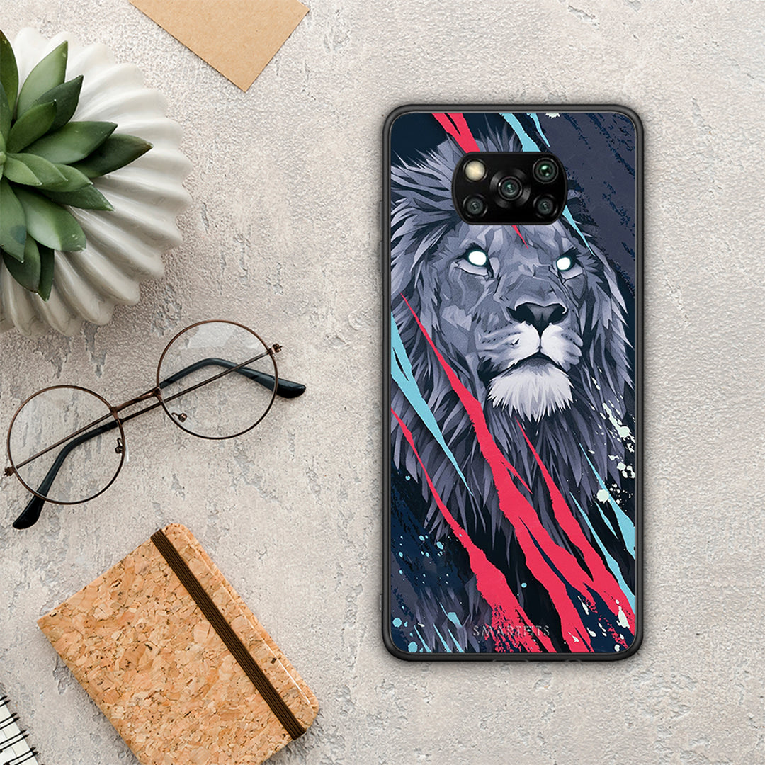 PopArt Lion Designer - Xiaomi Poco X3 / X3 Pro / X3 NFC θήκη