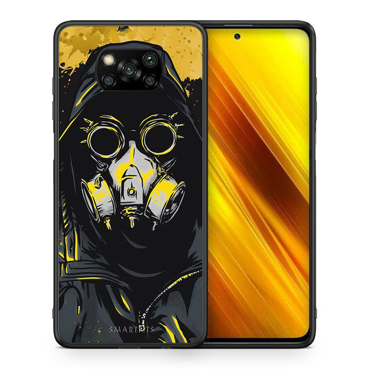 Θήκη Xiaomi Poco X3 Mask PopArt από τη Smartfits με σχέδιο στο πίσω μέρος και μαύρο περίβλημα | Xiaomi Poco X3 Mask PopArt case with colorful back and black bezels