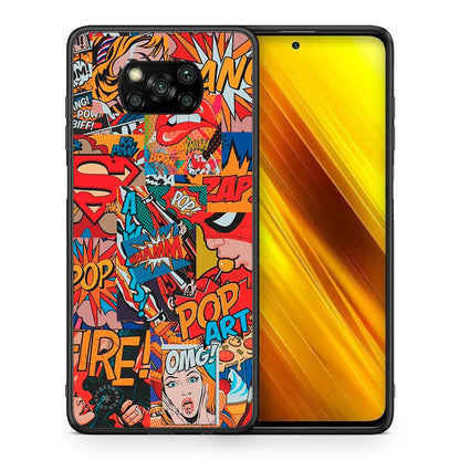 Θήκη Xiaomi Poco X3 PopArt OMG από τη Smartfits με σχέδιο στο πίσω μέρος και μαύρο περίβλημα | Xiaomi Poco X3 PopArt OMG case with colorful back and black bezels