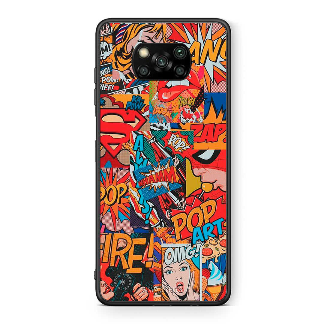 Θήκη Xiaomi Poco X3 PopArt OMG από τη Smartfits με σχέδιο στο πίσω μέρος και μαύρο περίβλημα | Xiaomi Poco X3 PopArt OMG case with colorful back and black bezels