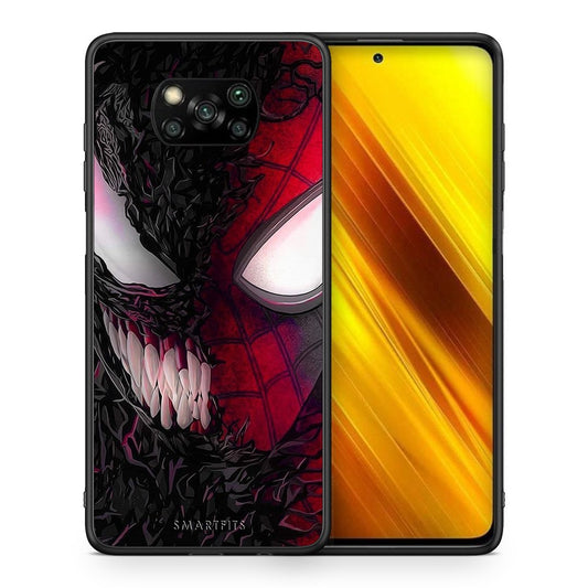 Θήκη Xiaomi Poco X3 SpiderVenom PopArt από τη Smartfits με σχέδιο στο πίσω μέρος και μαύρο περίβλημα | Xiaomi Poco X3 SpiderVenom PopArt case with colorful back and black bezels