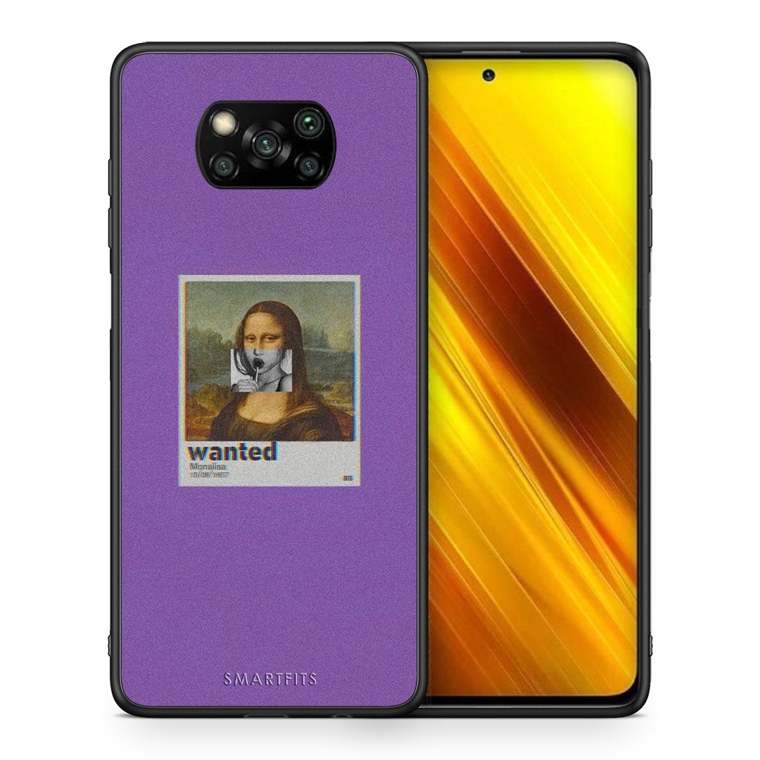 Θήκη Xiaomi Poco X3 Monalisa Popart από τη Smartfits με σχέδιο στο πίσω μέρος και μαύρο περίβλημα | Xiaomi Poco X3 Monalisa Popart case with colorful back and black bezels