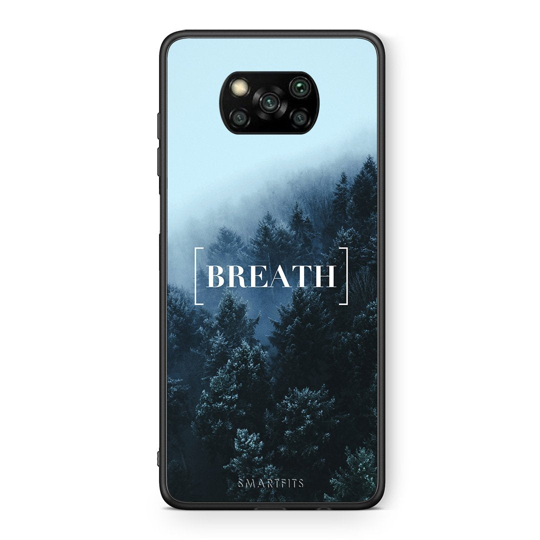 Θήκη Xiaomi Poco X3 Breath Quote από τη Smartfits με σχέδιο στο πίσω μέρος και μαύρο περίβλημα | Xiaomi Poco X3 Breath Quote case with colorful back and black bezels
