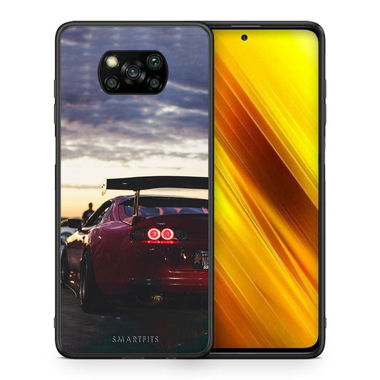 Θήκη Xiaomi Poco X3 Racing Supra από τη Smartfits με σχέδιο στο πίσω μέρος και μαύρο περίβλημα | Xiaomi Poco X3 Racing Supra case with colorful back and black bezels