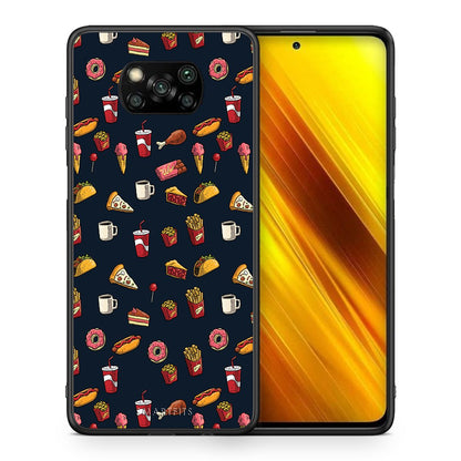 Θήκη Xiaomi Poco X3 Hungry Random από τη Smartfits με σχέδιο στο πίσω μέρος και μαύρο περίβλημα | Xiaomi Poco X3 Hungry Random case with colorful back and black bezels