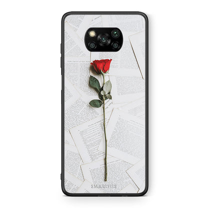 Θήκη Xiaomi Poco X3 Red Rose από τη Smartfits με σχέδιο στο πίσω μέρος και μαύρο περίβλημα | Xiaomi Poco X3 Red Rose case with colorful back and black bezels