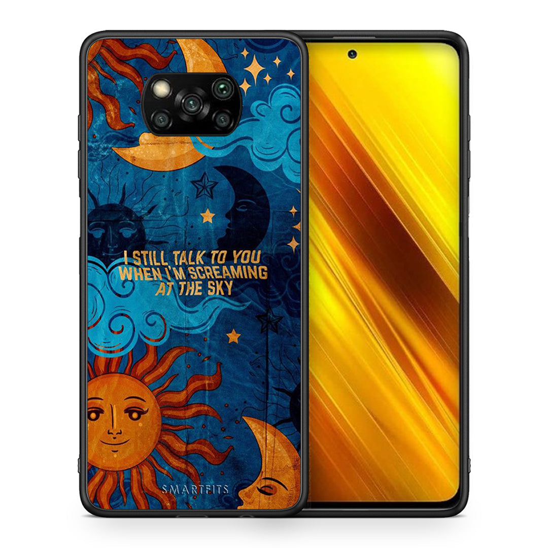 Θήκη Xiaomi Poco X3 Screaming Sky από τη Smartfits με σχέδιο στο πίσω μέρος και μαύρο περίβλημα | Xiaomi Poco X3 Screaming Sky case with colorful back and black bezels