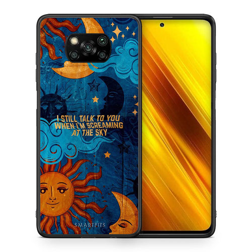 Θήκη Xiaomi Poco X3 Screaming Sky από τη Smartfits με σχέδιο στο πίσω μέρος και μαύρο περίβλημα | Xiaomi Poco X3 Screaming Sky case with colorful back and black bezels