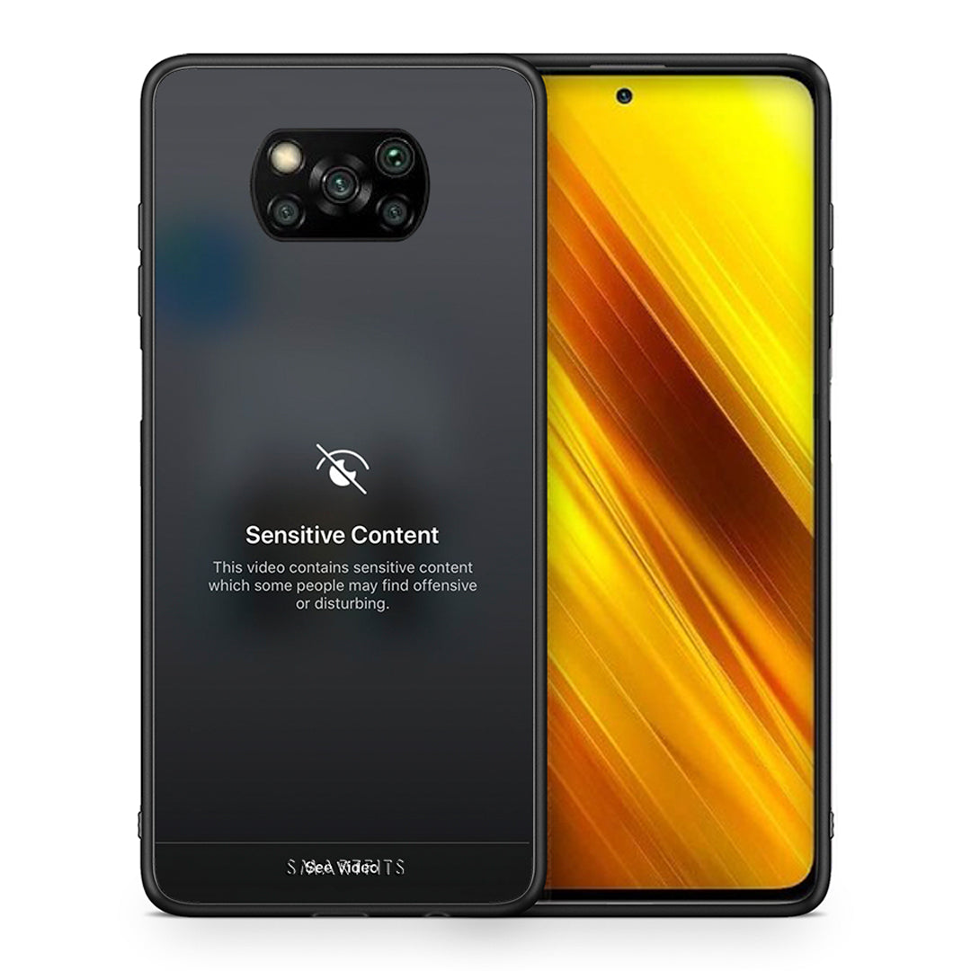Θήκη Xiaomi Poco X3 Sensitive Content από τη Smartfits με σχέδιο στο πίσω μέρος και μαύρο περίβλημα | Xiaomi Poco X3 Sensitive Content case with colorful back and black bezels
