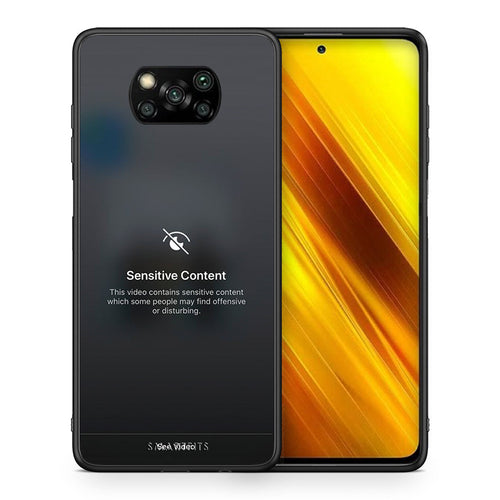 Θήκη Xiaomi Poco X3 Sensitive Content από τη Smartfits με σχέδιο στο πίσω μέρος και μαύρο περίβλημα | Xiaomi Poco X3 Sensitive Content case with colorful back and black bezels