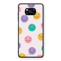 Thumbnail for Θήκη Xiaomi Poco X3 Smiley Faces από τη Smartfits με σχέδιο στο πίσω μέρος και μαύρο περίβλημα | Xiaomi Poco X3 Smiley Faces case with colorful back and black bezels