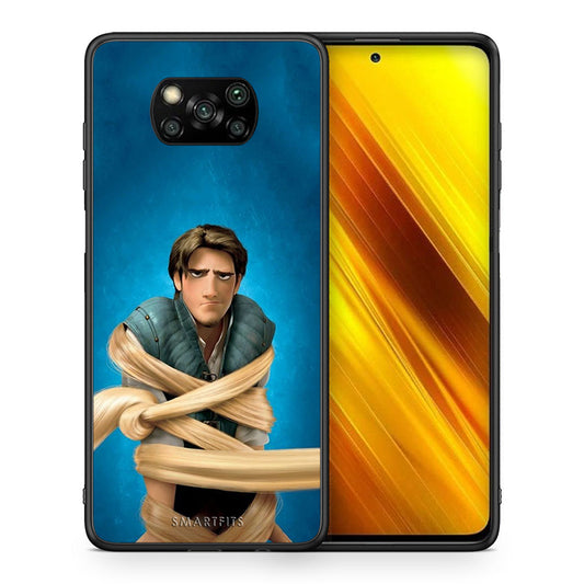 Θήκη Αγίου Βαλεντίνου Xiaomi Poco X3 Tangled 1 από τη Smartfits με σχέδιο στο πίσω μέρος και μαύρο περίβλημα | Xiaomi Poco X3 Tangled 1 case with colorful back and black bezels