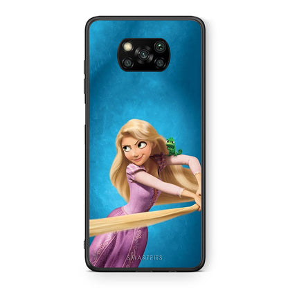 Θήκη Αγίου Βαλεντίνου Xiaomi Poco X3 Tangled 2 από τη Smartfits με σχέδιο στο πίσω μέρος και μαύρο περίβλημα | Xiaomi Poco X3 Tangled 2 case with colorful back and black bezels
