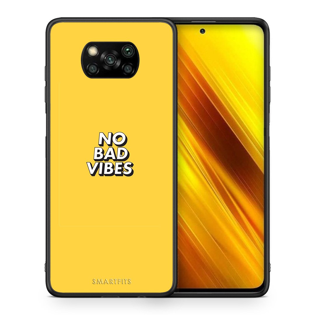Θήκη Xiaomi Poco X3 Vibes Text από τη Smartfits με σχέδιο στο πίσω μέρος και μαύρο περίβλημα | Xiaomi Poco X3 Vibes Text case with colorful back and black bezels