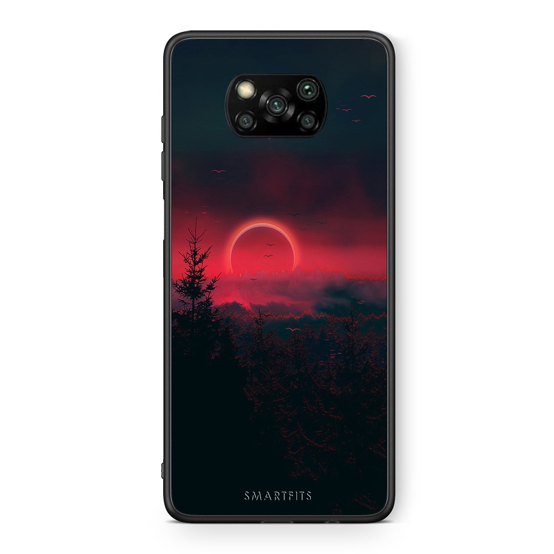 Θήκη Xiaomi Poco X3 Sunset Tropic από τη Smartfits με σχέδιο στο πίσω μέρος και μαύρο περίβλημα | Xiaomi Poco X3 Sunset Tropic case with colorful back and black bezels