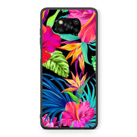 Thumbnail for Θήκη Xiaomi Poco X3 Tropical Flowers από τη Smartfits με σχέδιο στο πίσω μέρος και μαύρο περίβλημα | Xiaomi Poco X3 Tropical Flowers case with colorful back and black bezels